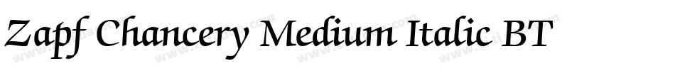 Zapf Chancery Medium Italic BT字体转换